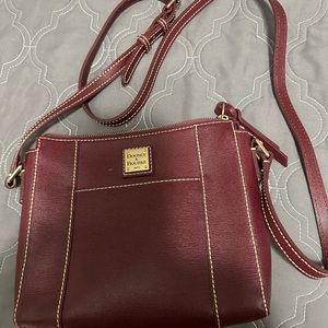 Dooney & Bourke burgundy pebble leather crossbody